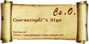 Cseresznyés Olga névjegykártya