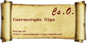 Cseresznyés Olga névjegykártya