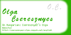 olga cseresznyes business card